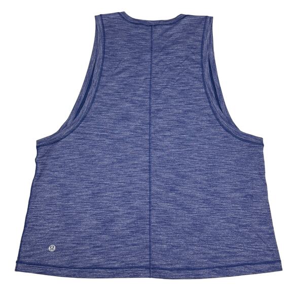 LULULEMON Cardio Squad Tank II Sz 10 Heathered Hero Blue - Picture 4 of 6